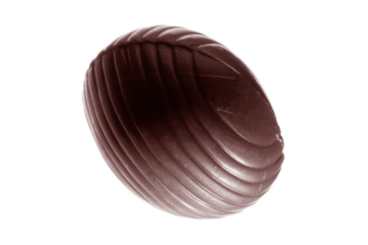 CW1358 - Chocolate World - Egg Striped Oval Polycarbonate Mould