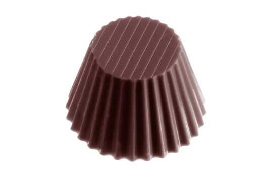 CW1387 - Chocolate World - Chocolate Cup Ribbed Polycarbonate Mould