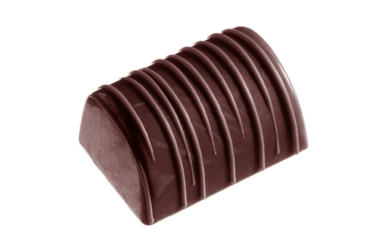 CW1393 - Chocolate World - Buche With Stripes Polycarbonate Mould