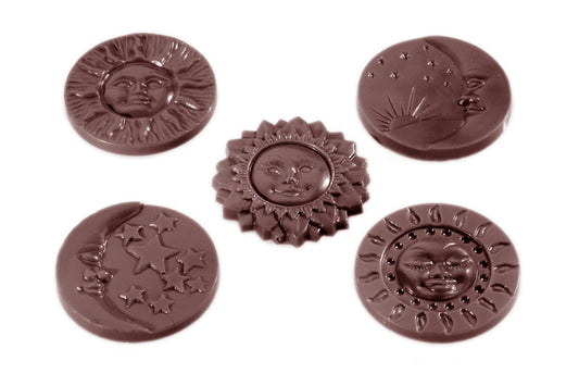 CW1415 - Chocolate World - Moon Caraques 5 Figures Polycarbonate Mould