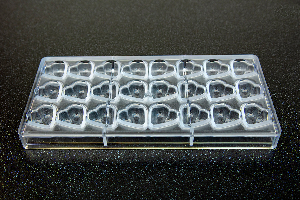 CW1417 - Chocolate World - Chocolate Heart Shaped Polycarbonate Mould