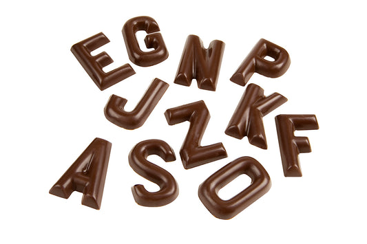 CW1426 - Chocolate World - Letters Alphabet A-Z 26 Fig Polycarbonate Mould