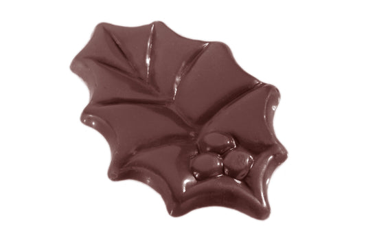 CW1439 - Chocolate World - Chocolate Hollyleaf Polycarbonate Mould