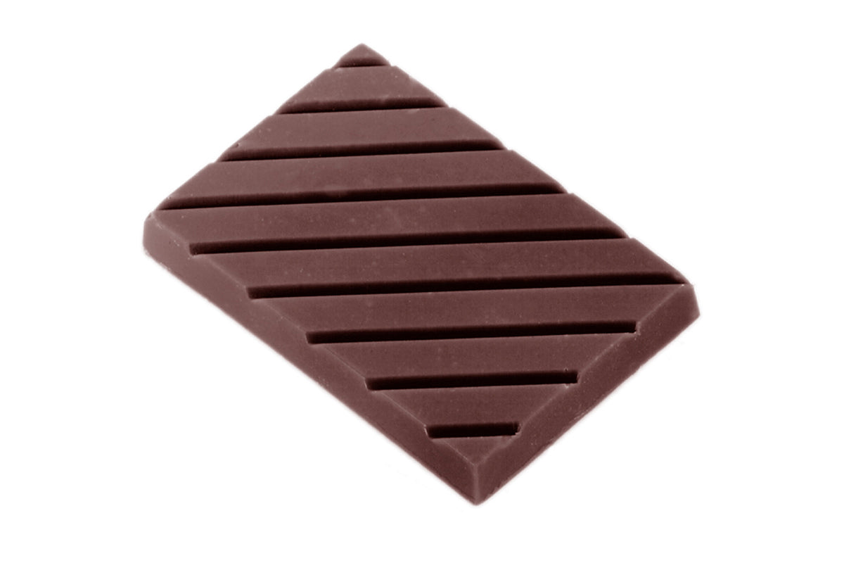 CW1441 - Chocolate World - Caraque Rectangular Striped Polycarbonate Mould