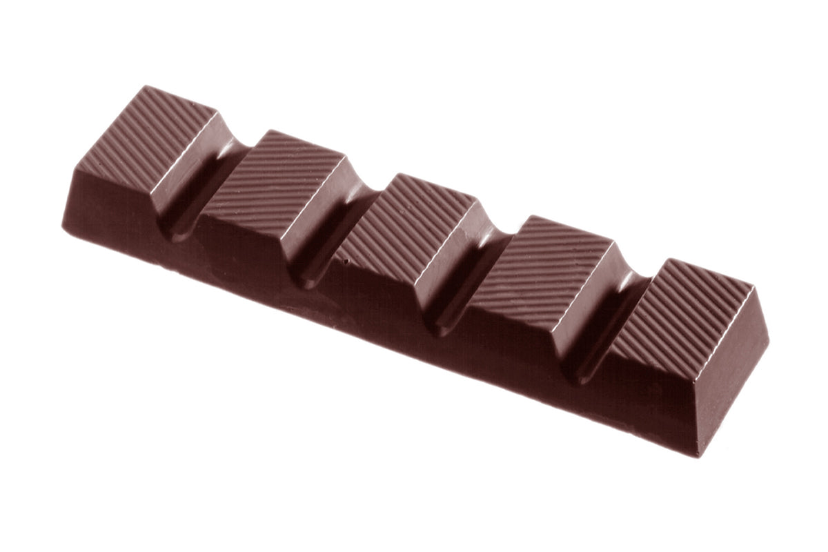 CW1442 - Chocolate World - Chocolate Bar Striped Polycarbonate Mould