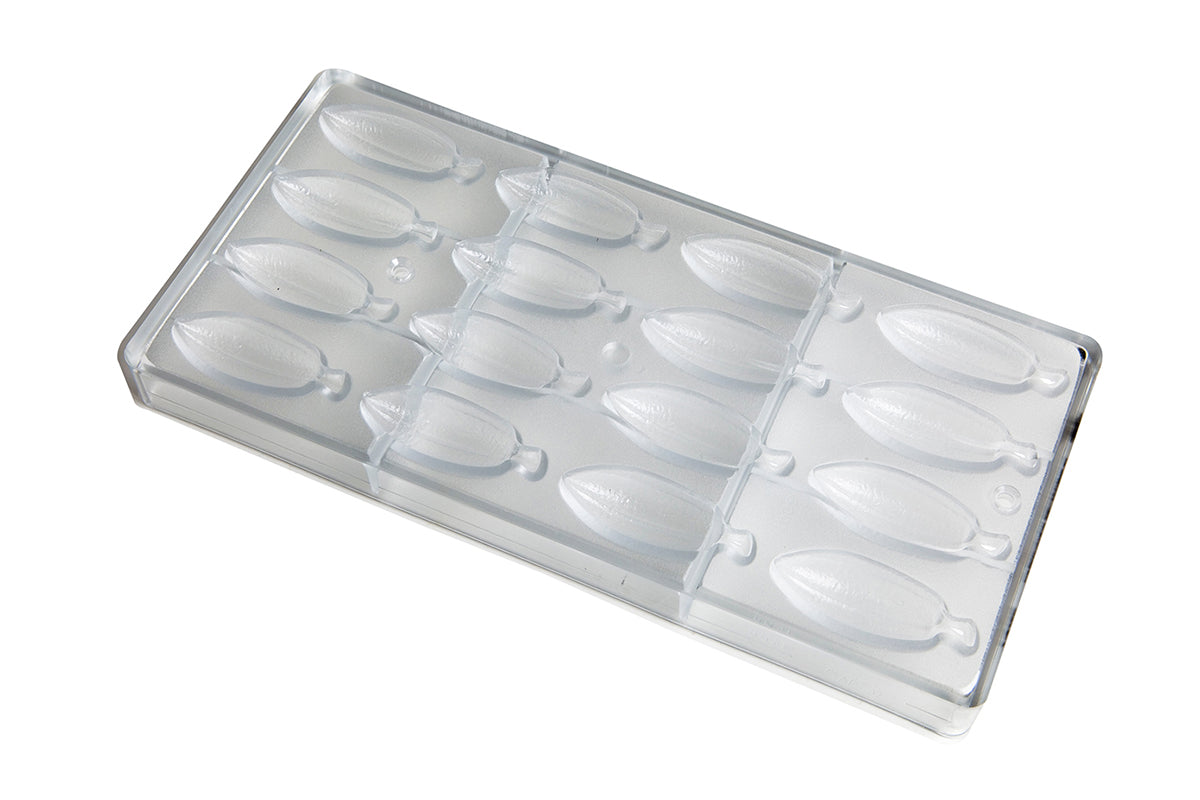 CW1498 - Chocolate World - Chocolate Cocoa Bean Polycarbonate Mould