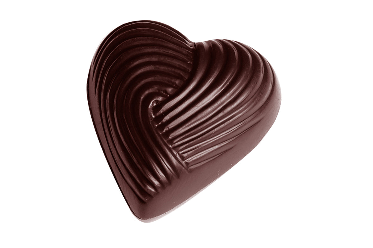 CW1513 - Chocolate World - Chocolate Heart Braided Polycarbonate Mould