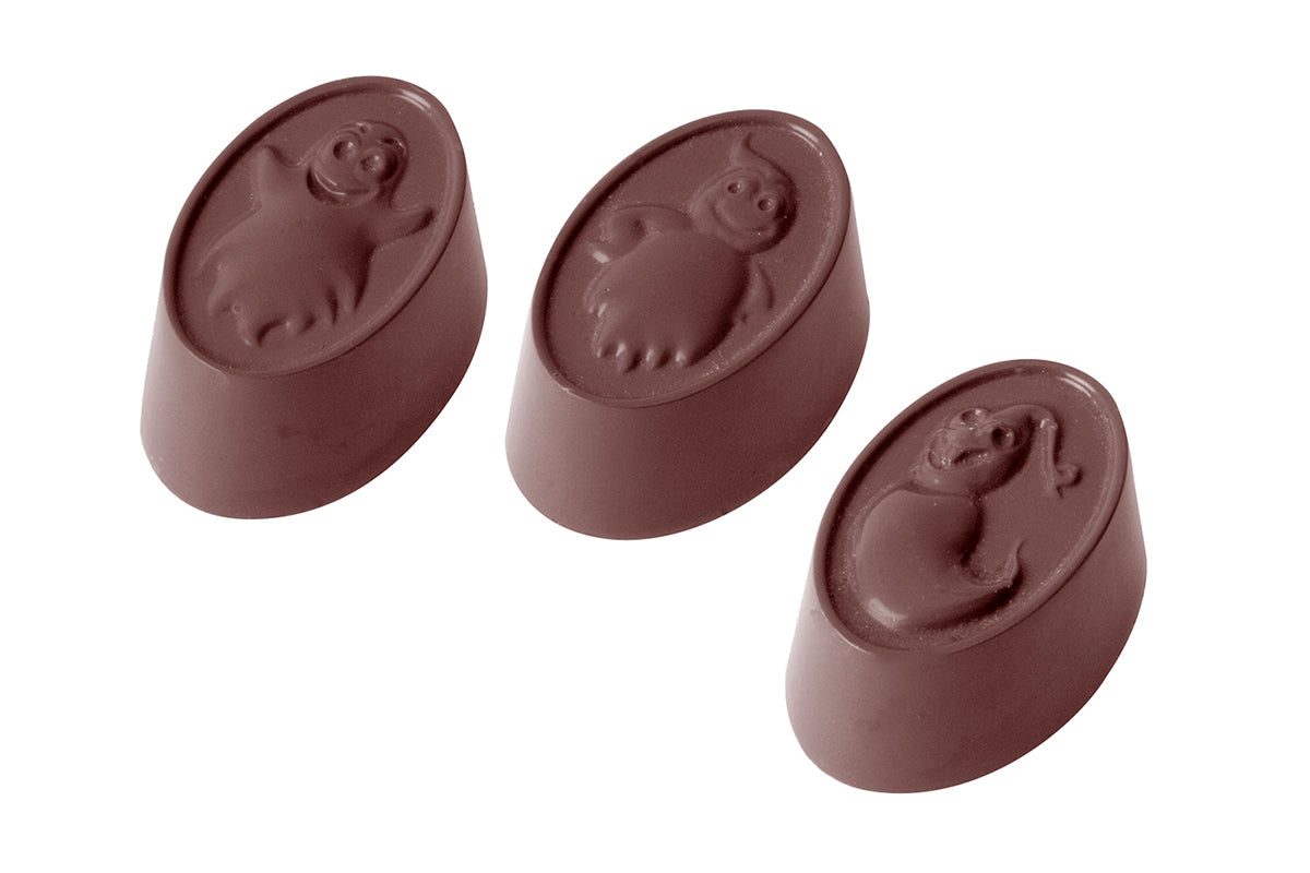 CW1523 - Chocolate World - Ghosts 3 Figures Polycarbonate Mould