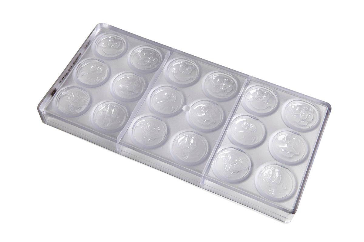 CW1531 - Chocolate World - Smileys 6 Figures Polycarbonate Mould