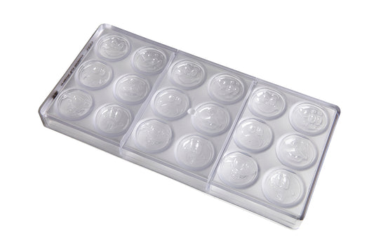 CW1531 - Chocolate World - Smileys 6 Figures Polycarbonate Mould