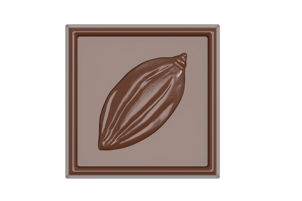 CW1540 - Chocolate World - Caraque Cocoa Bean Polycarbonate Mould