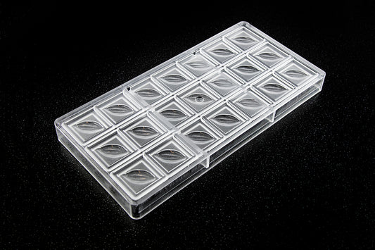 CW1540 - Chocolate World - Caraque Cocoa Bean Polycarbonate Mould