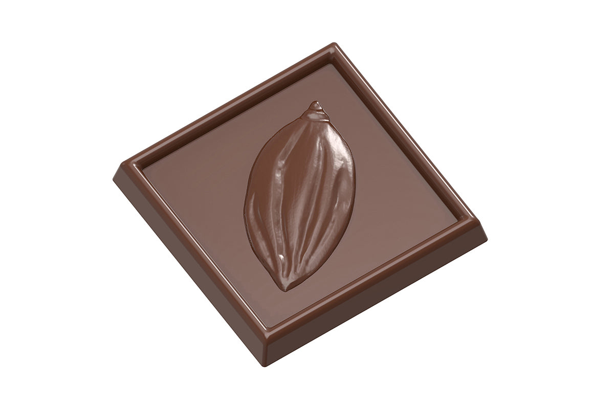 CW1540 - Chocolate World - Caraque Cocoa Bean Polycarbonate Mould