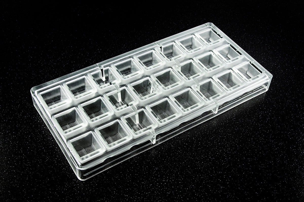 CW1557 - Chocolate World - Modern Square Polycarbonate Mould