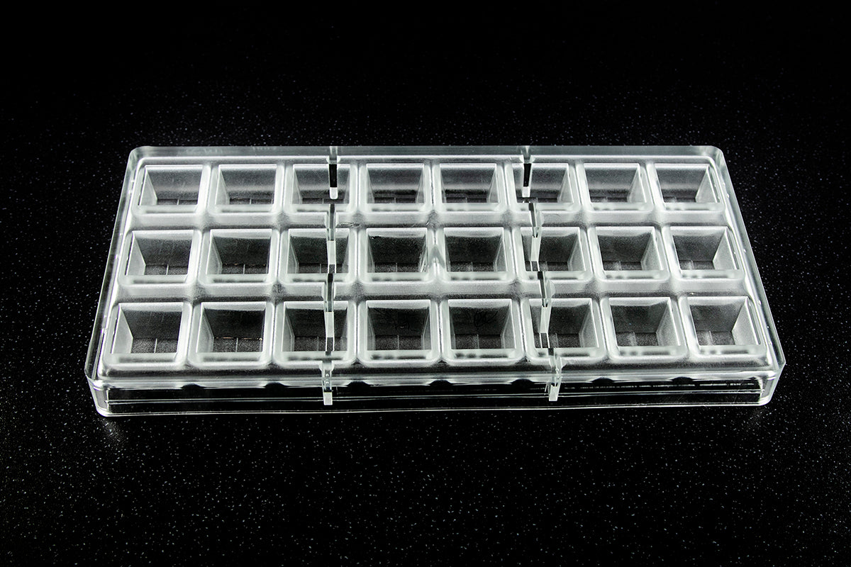 CW1557 - Chocolate World - Modern Square Polycarbonate Mould