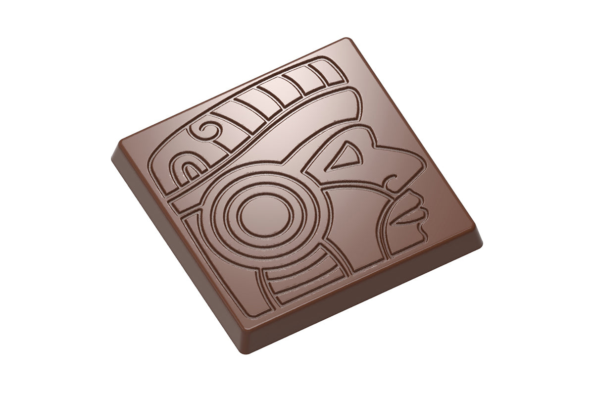 CW1565 - Chocolate World - Chocolate Caraque Maya Polycarbonate Mould