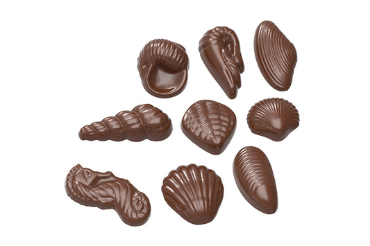 CW1586 - Chocolate World - Seafood 9 Figures Polycarbonate Mould