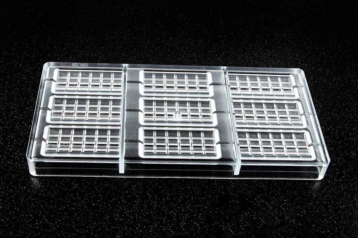 CW1588 - Chocolate World - 12 g Chocolate Bar Polycarbonate Mould