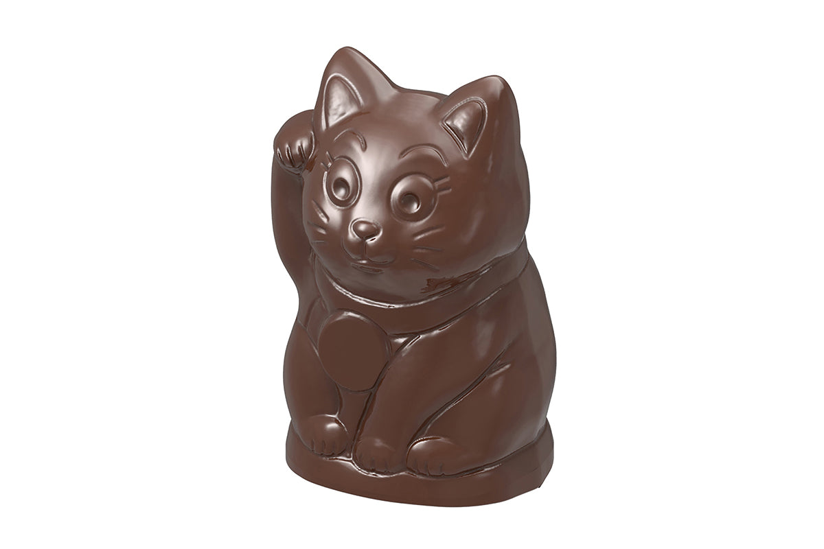 CW1598 - Chocolate World - Maneki Neko Lucky Cat Polycarbonate Mould