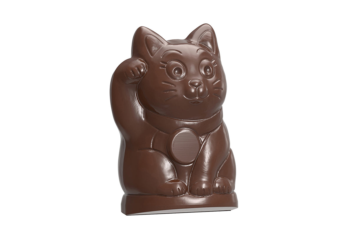 CW1598 - Chocolate World - Maneki Neko Lucky Cat Polycarbonate Mould