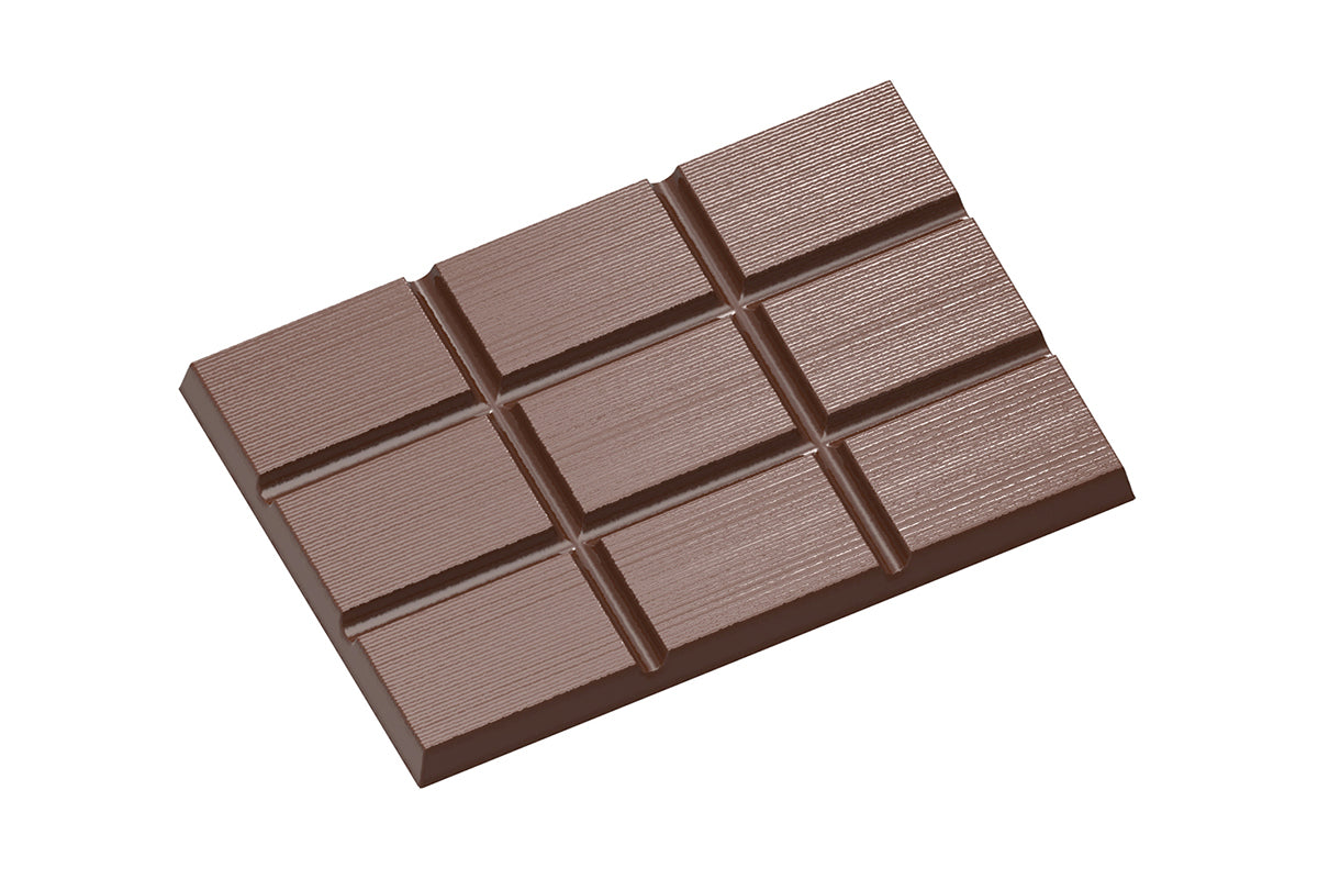 CW1610 - Chocolate World - Chocolate Tablet Stripes Polycarbonate Mould