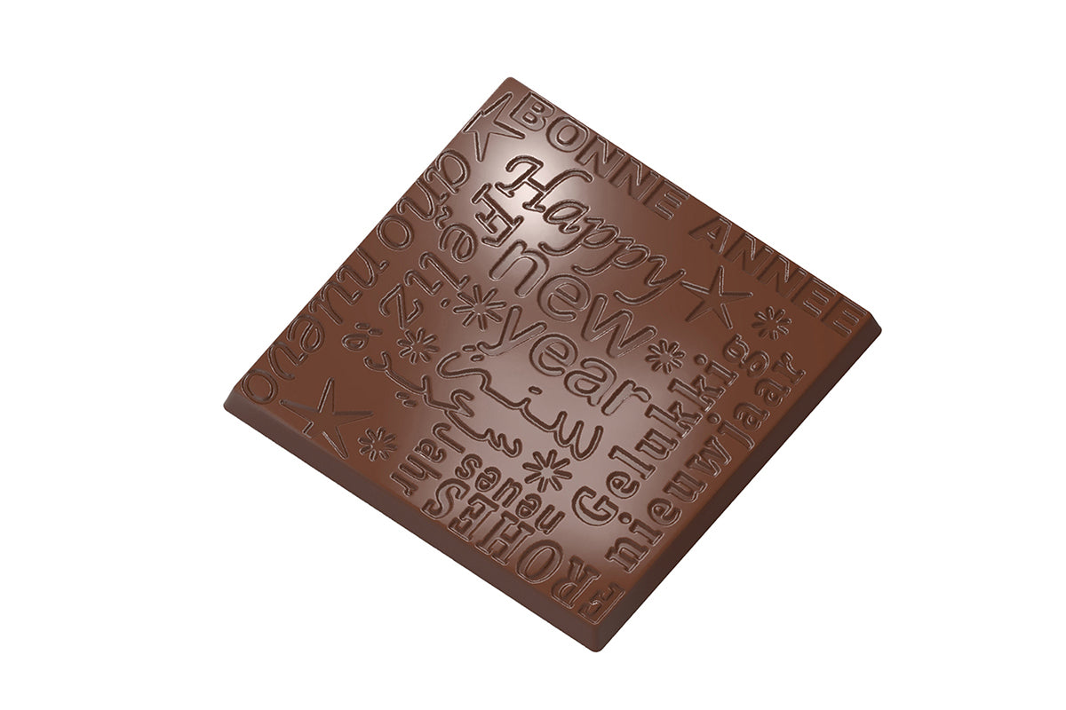 CW1614 - Chocolate World - Caraque New Year Polycarbonate Mould