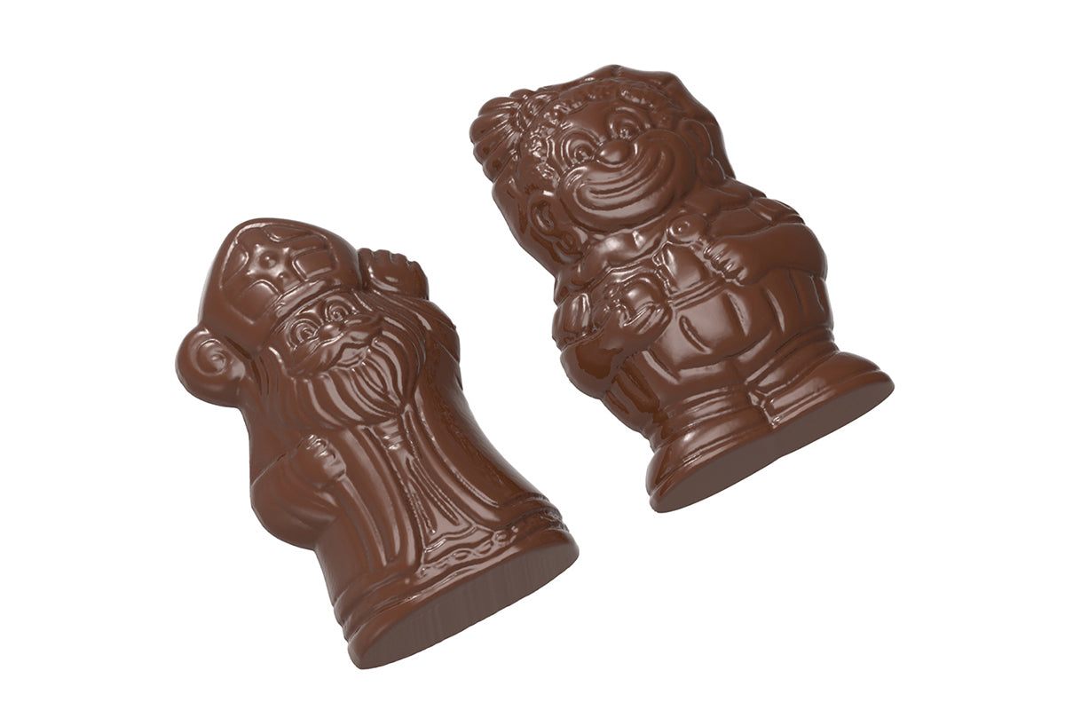 CW1616 - Chocolate World - Caraque St Nicholas & Pete Polycarbonate Mould