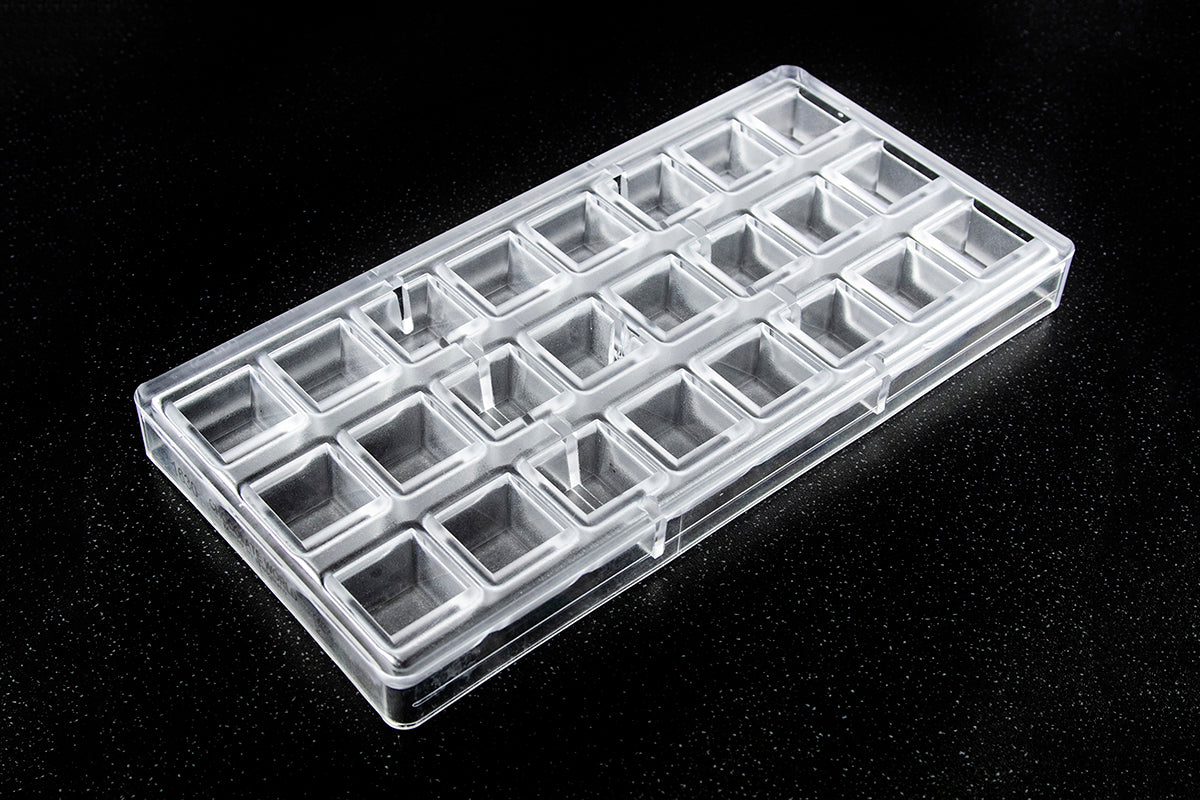 CW1630 - Chocolate World - Chocolate Blank Cube Polycarbonate Mould
