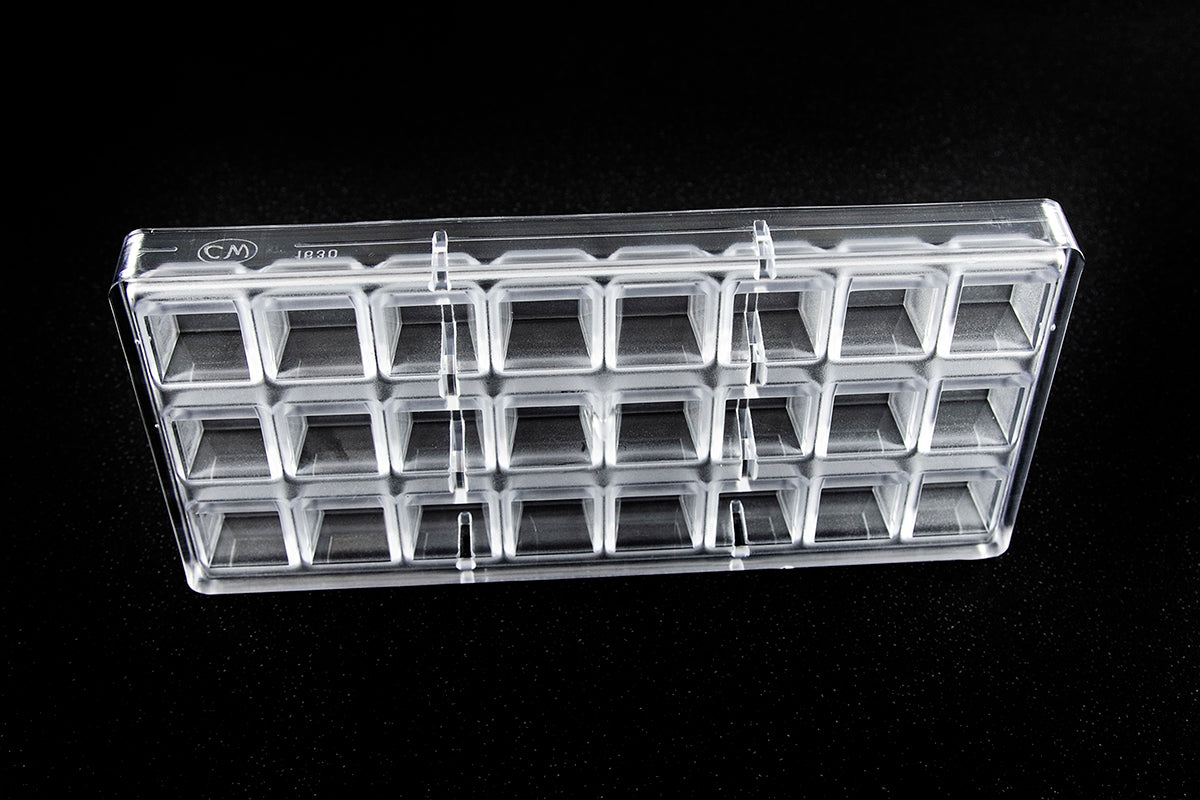 CW1630 - Chocolate World - Chocolate Blank Cube Polycarbonate Mould