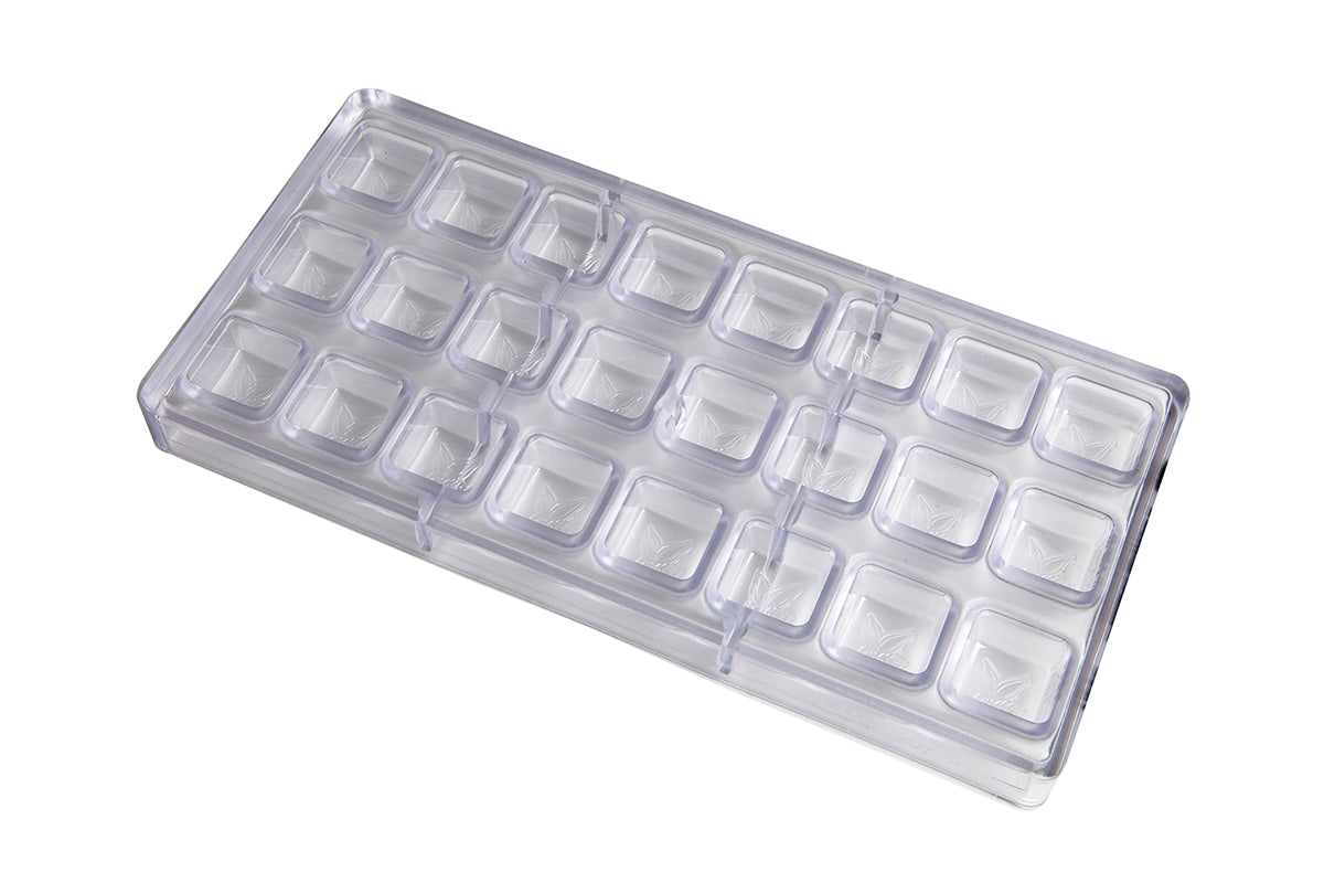 CW1637 - Chocolate World - Stamp Cocoa Square Polycarbonate Mould