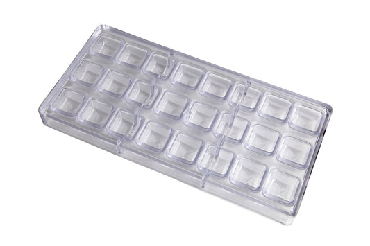 CW1637 - Chocolate World - Stamp Cocoa Square Polycarbonate Mould