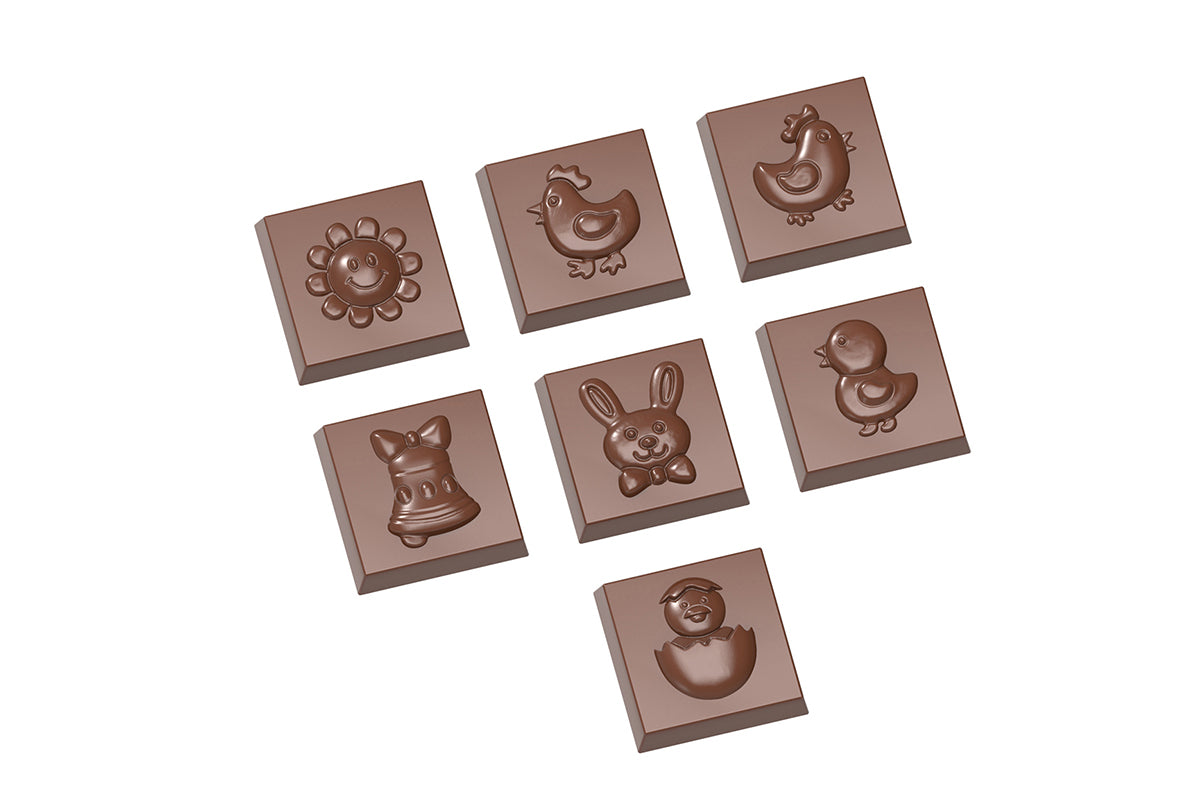 CW1641 - Chocolate World - Caraque Easter 7 Figures Polycarbonate Mould