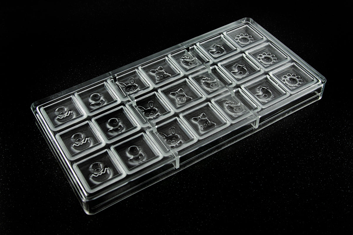 CW1641 - Chocolate World - Caraque Easter 7 Figures Polycarbonate Mould