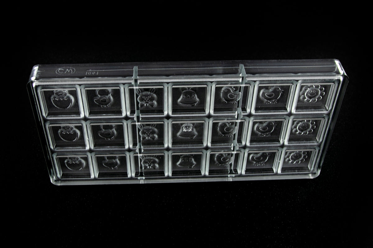 CW1641 - Chocolate World - Caraque Easter 7 Figures Polycarbonate Mould