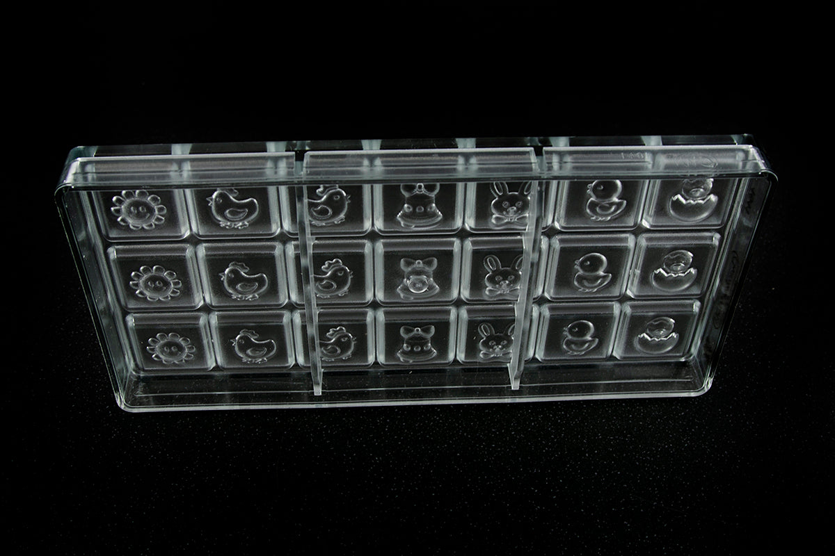 CW1641 - Chocolate World - Caraque Easter 7 Figures Polycarbonate Mould