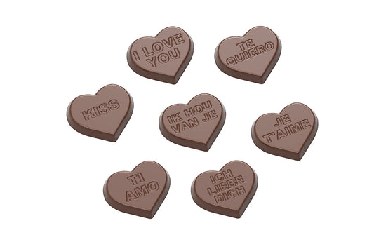 CW1658 - Chocolate World - Hearts 7 Figures Polycarbonate Mould