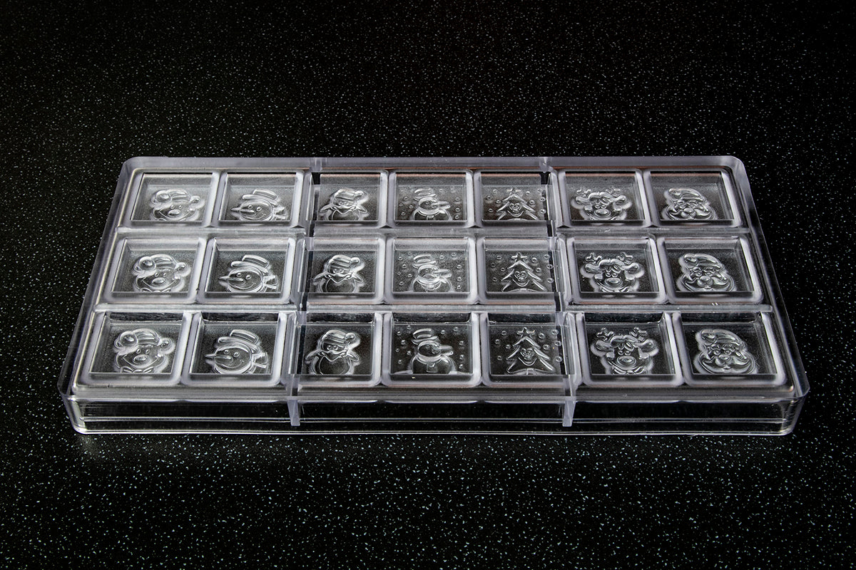 CW1660 - Chocolate World - 7 Christmas Figures Polycarbonate Mould