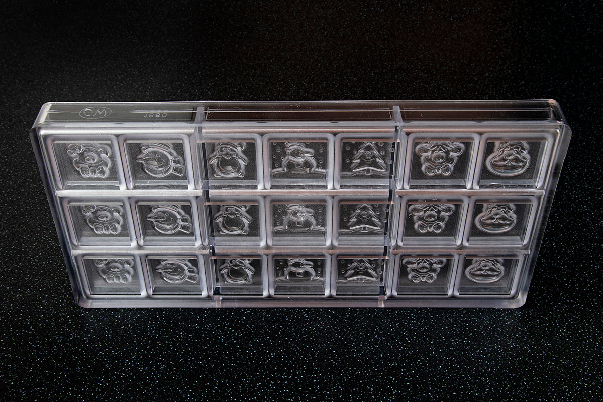 CW1660 - Chocolate World - 7 Christmas Figures Polycarbonate Mould