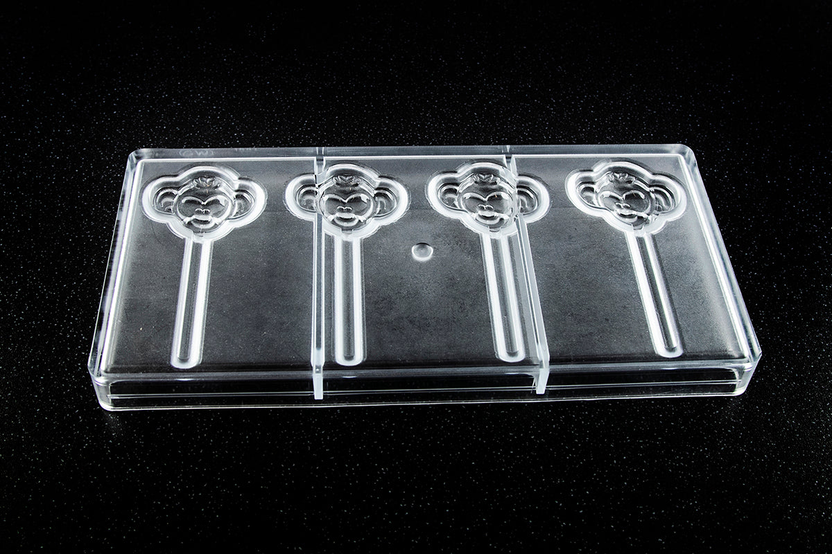 CW1681 - Chocolate World - Monkey Lollipop Polycarbonate Mould
