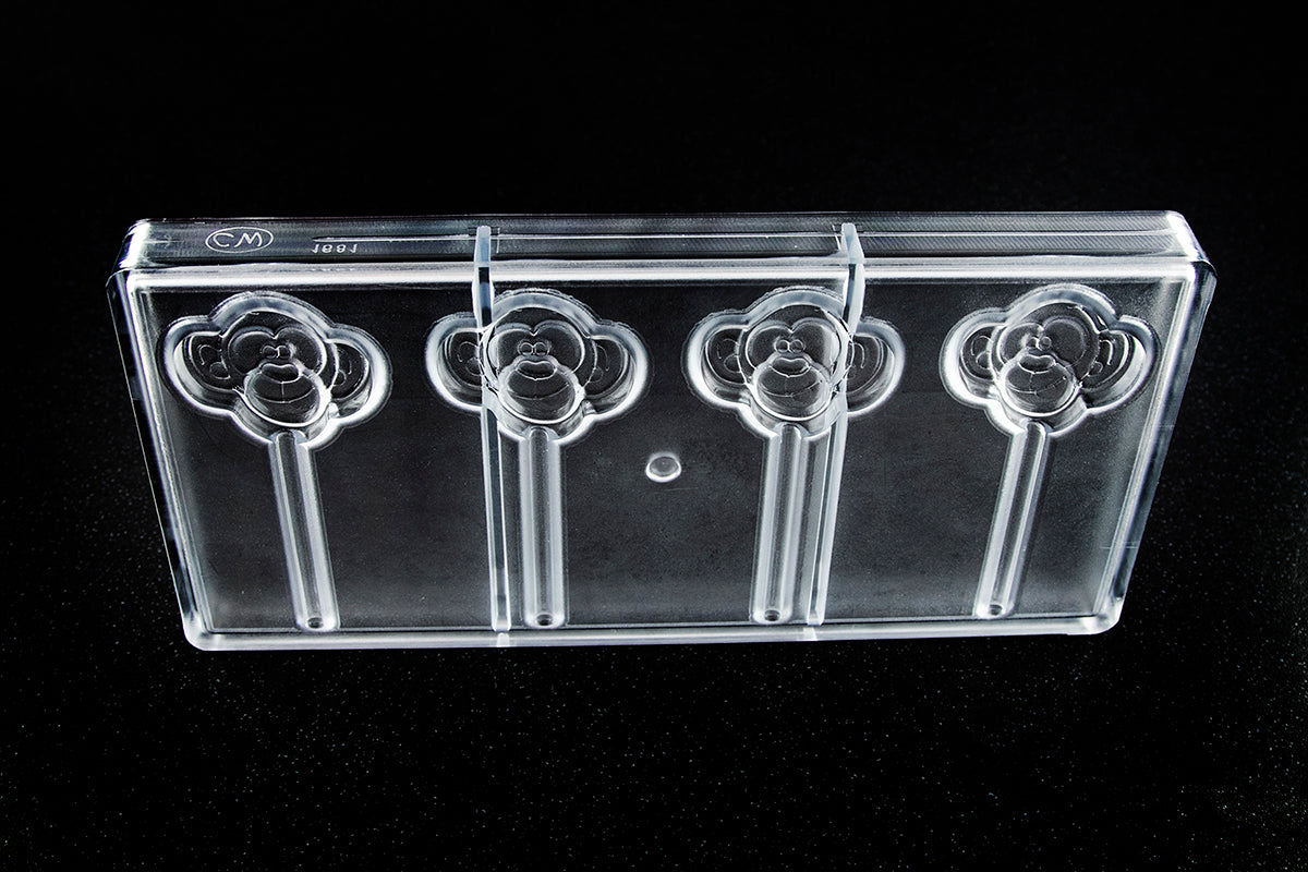CW1681 - Chocolate World - Monkey Lollipop Polycarbonate Mould