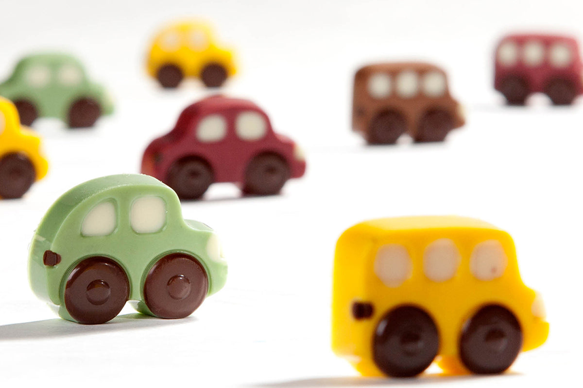 CW1693 - Chocolate World - Chocolate Cars 3 Figures Polycarbonate Mould