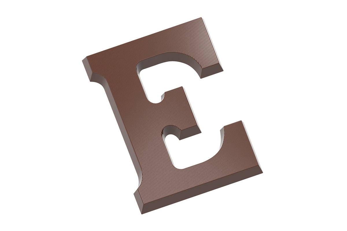 CW1704 - Chocolate World - Chocolate Letter E 200 g Polycarbonate Mould