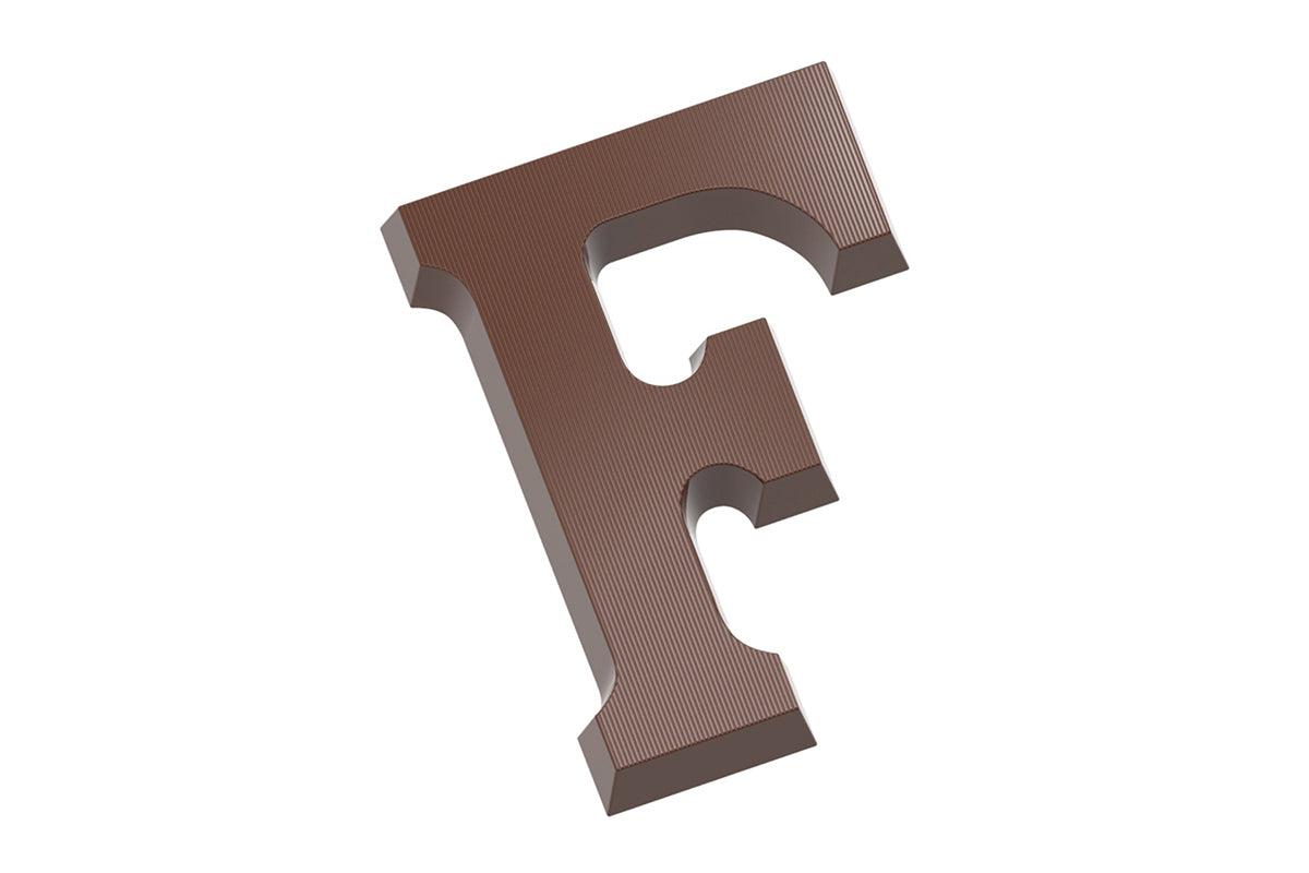 CW1705 - Chocolate World - Chocolate Letter F 200 g Polycarbonate Mould