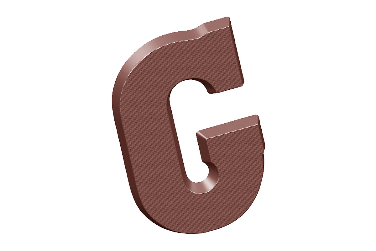 CW1706 - Chocolate World - Chocolate Letter G 200 g Polycarbonate Mould