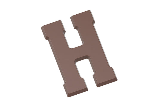 CW1707 - Chocolate World - Chocolate Letter H 200 g Polycarbonate Mould