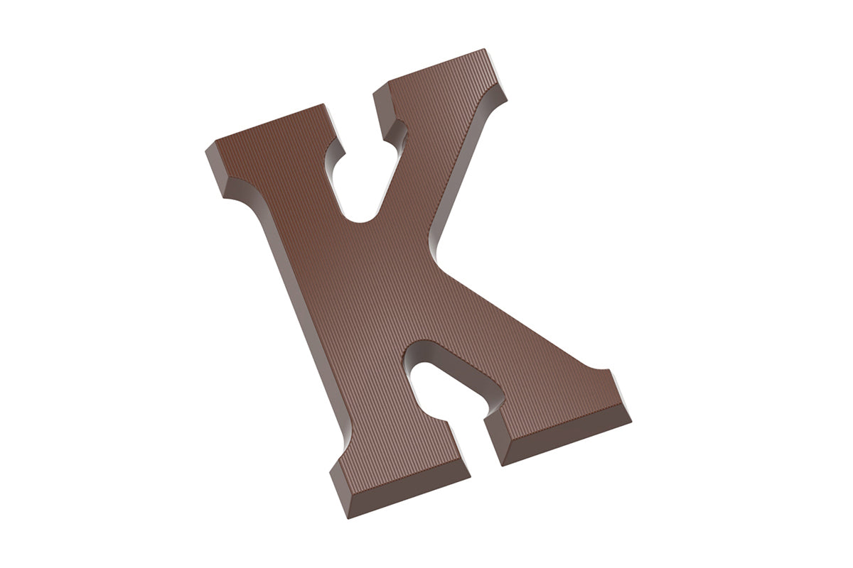 CW1710 - Chocolate World - Chocolate Letter K 200 g Polycarbonate Mould