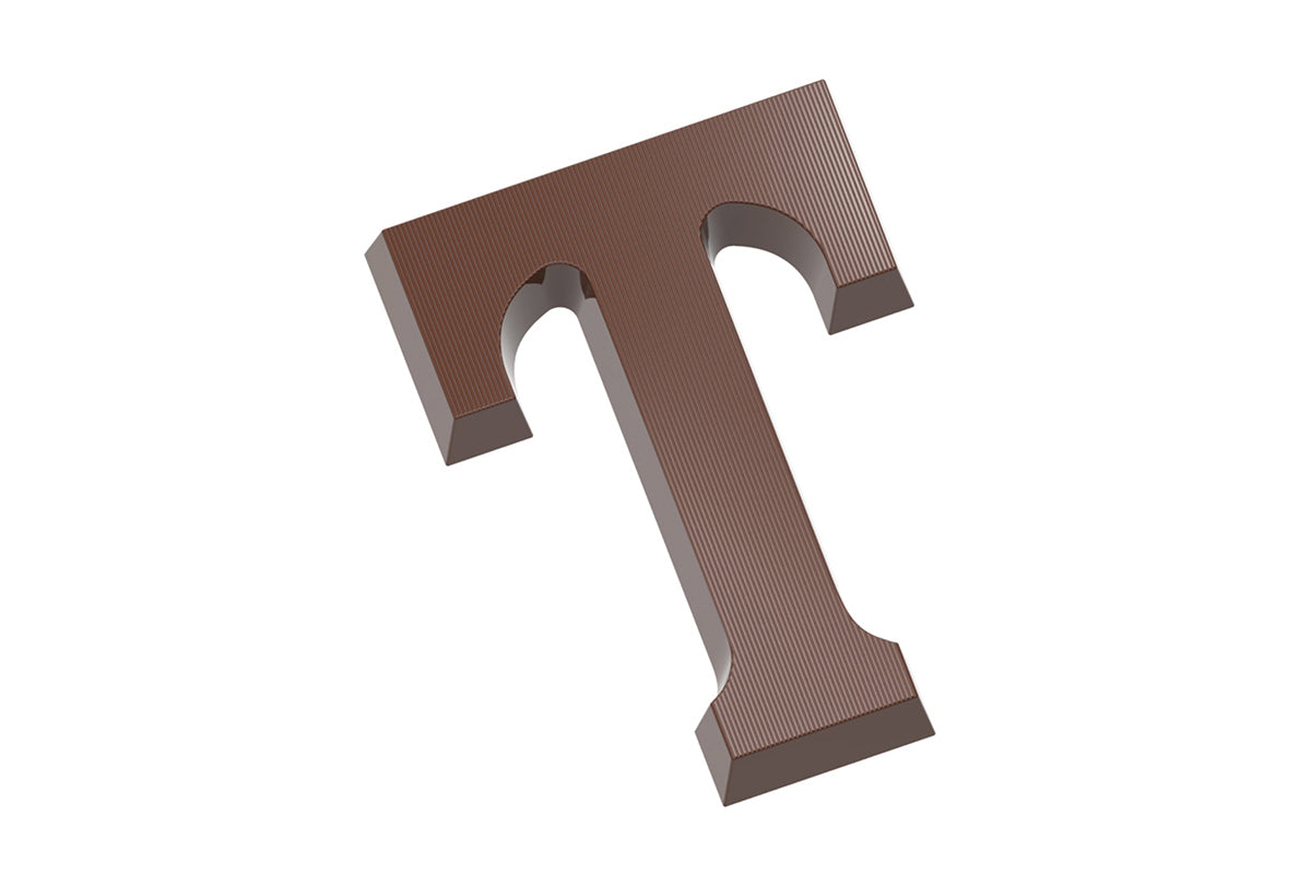 CW1719 - Chocolate World - Chocolate Letter T 200 g Polycarbonate Mould