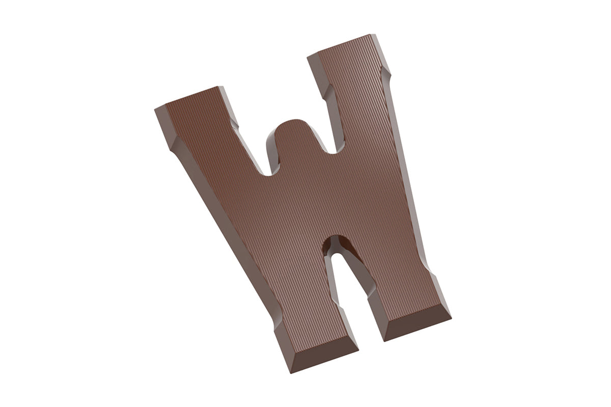 CW1722 - Chocolate World - Chocolate Letter W 200 g Polycarbonate Mould