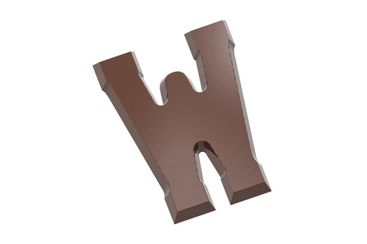 CW1722 - Chocolate World - Chocolate Letter W 200 g Polycarbonate Mould