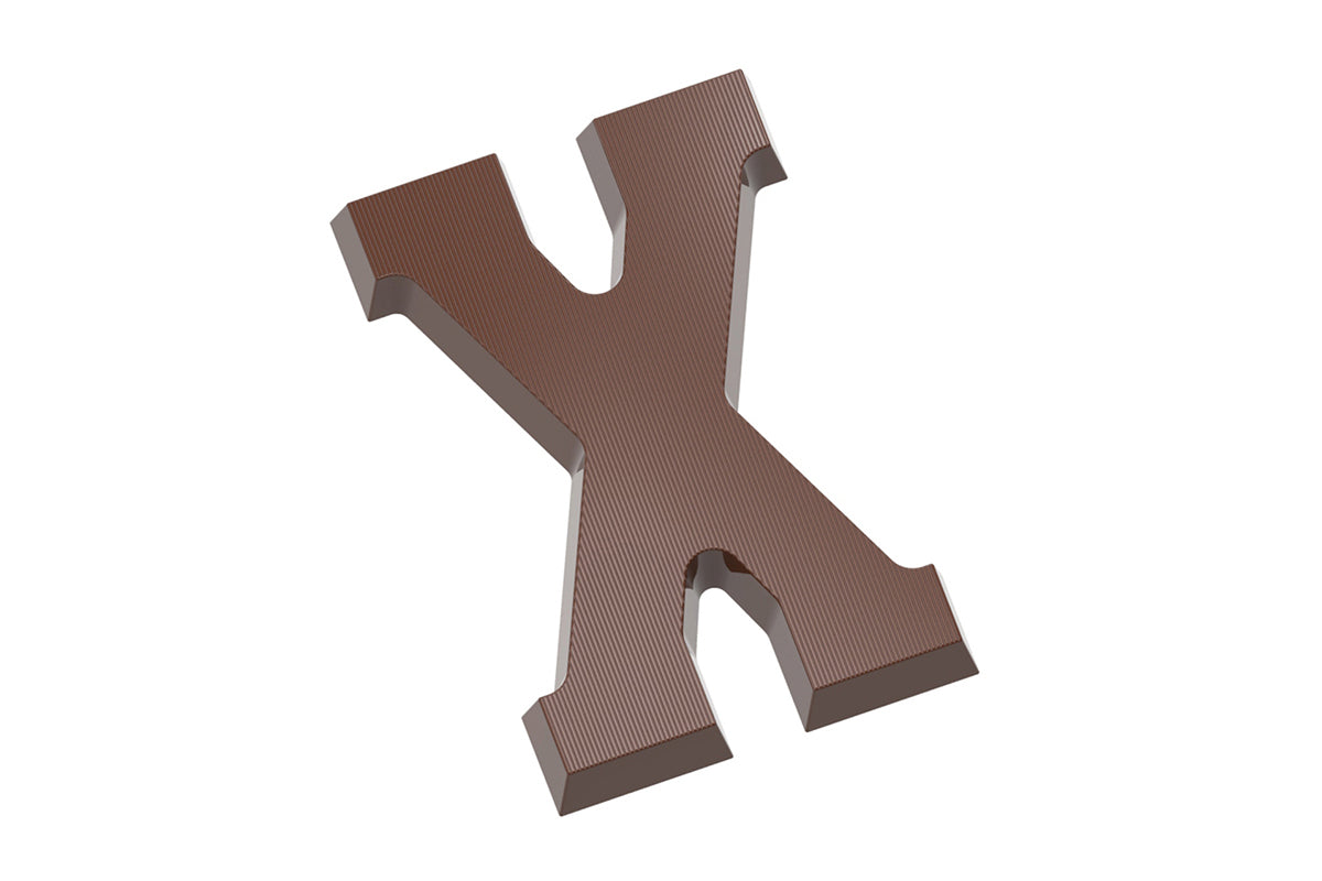 CW1723 - Chocolate World - Chocolate Letter X 200 g Polycarbonate Mould